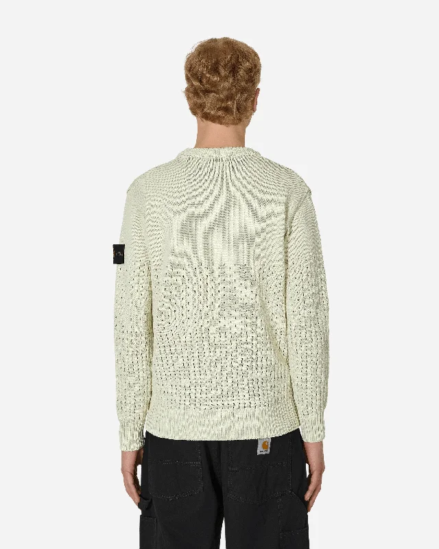 Perforated Crewneck Sweater Green