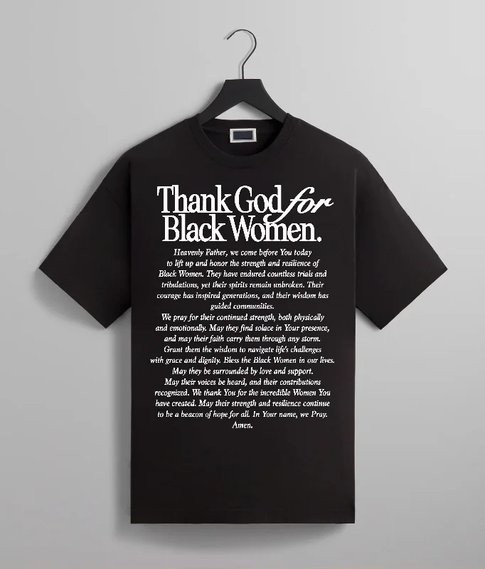 Thank God For Black Women Tee v2 (Black/White)