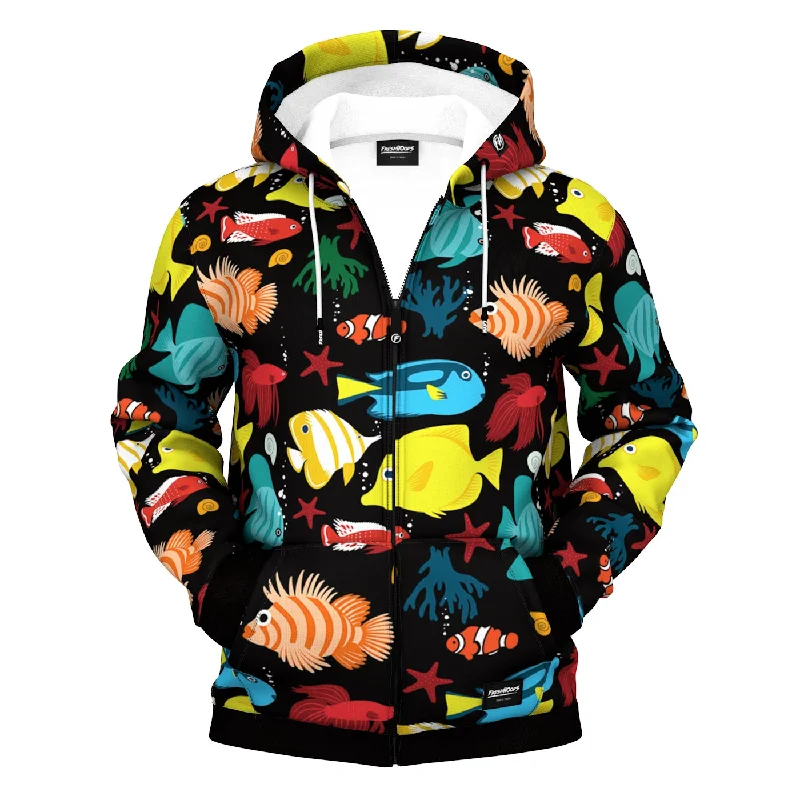 Tropical Fish Zip Up Hoodie