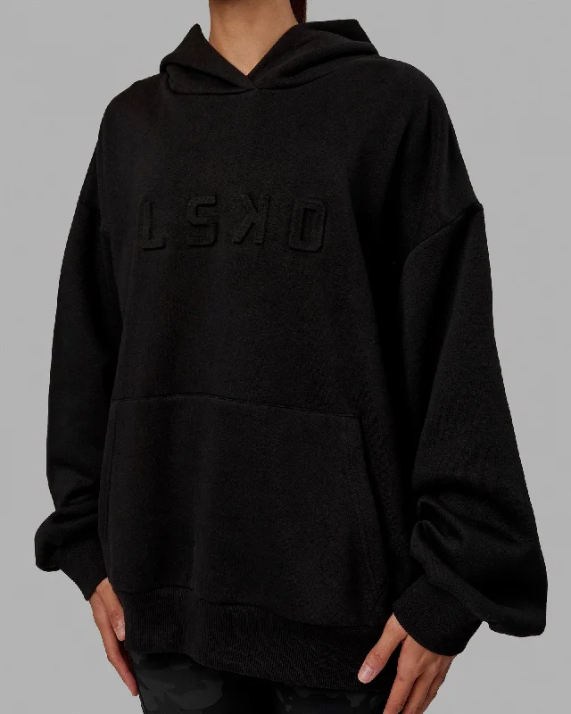 Unisex Stamped Hoodie Oversize - Black