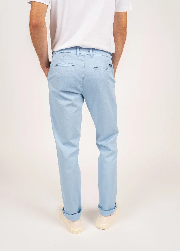 Voile Eté chino pants - in stretch cotton twill (CIEL)