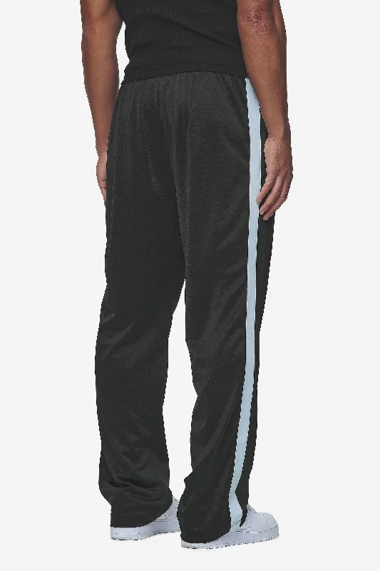 Zeno Track Pants Black Baby Blue