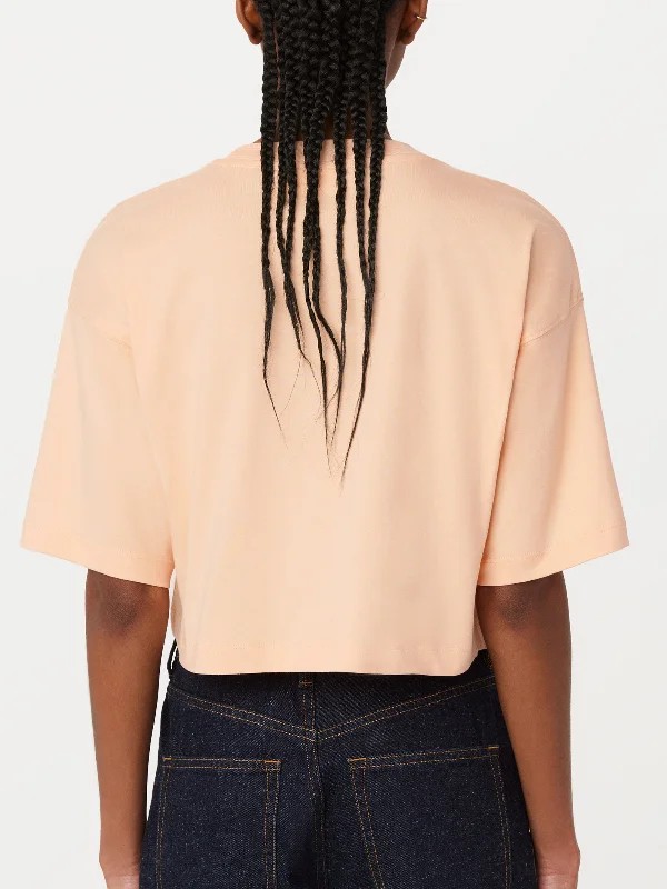 The Cropped Boxy T-Shirt in Peach