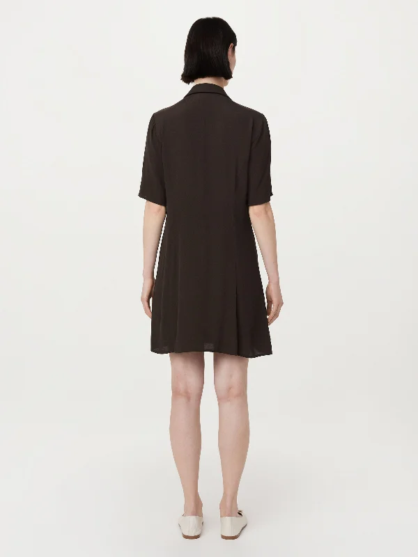 The Camp Collar Dress in Dark Chocolate