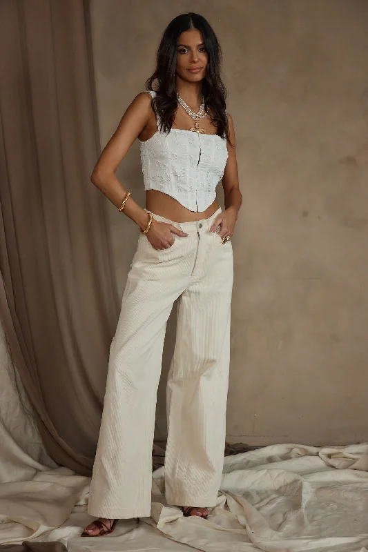 Clarence Cream Corduroy Pants