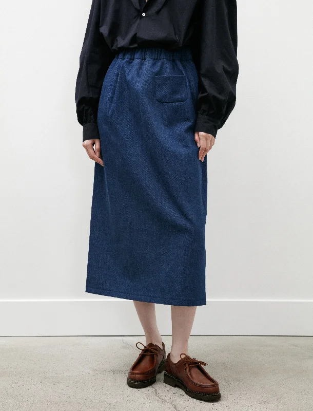 Simple Skirt Blue Denim