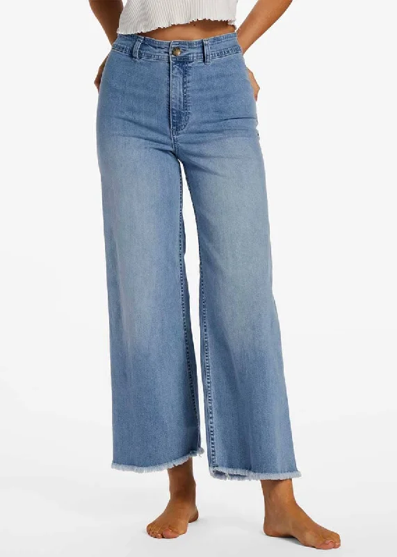 Free Fall Indigo Wide-Leg Jeans - Surf Spray