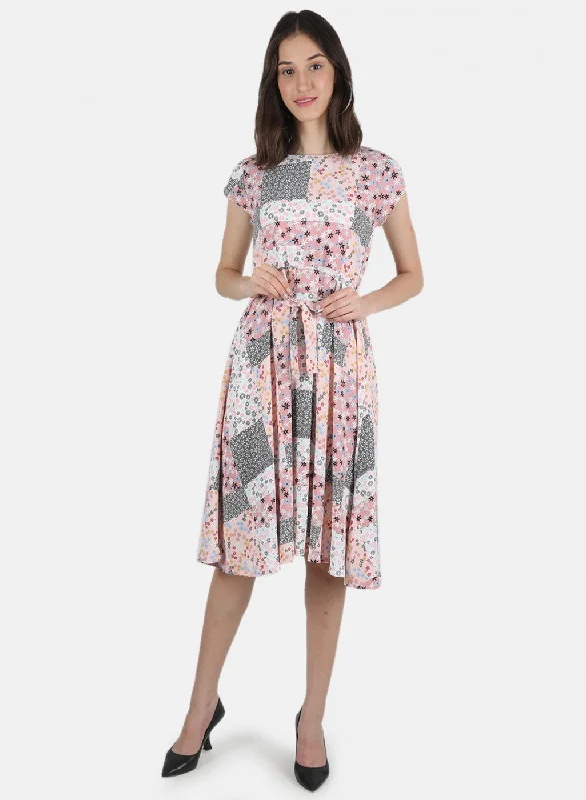 Women Pink Printed Dress