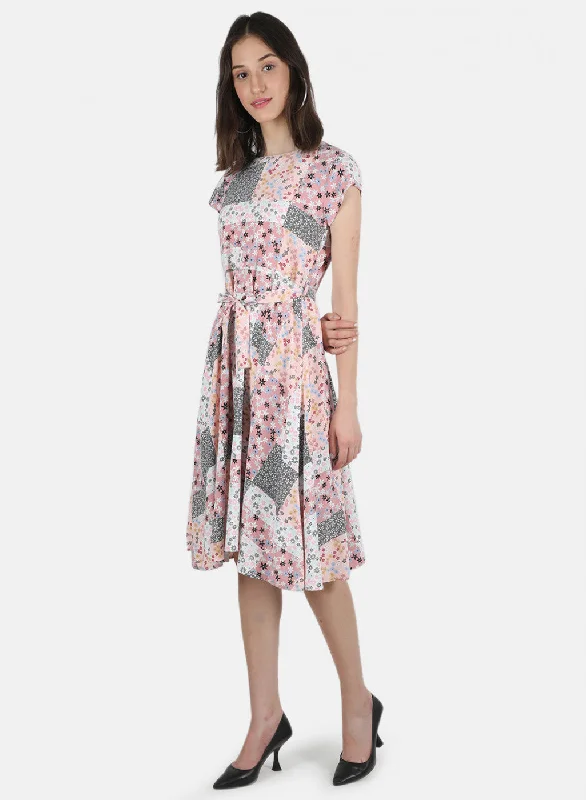 Women Pink Printed Dress