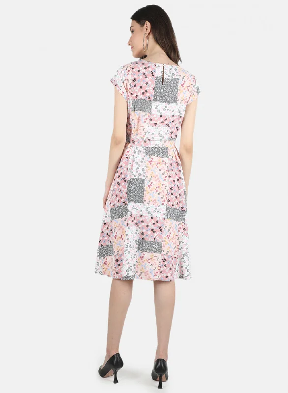 Women Pink Printed Dress