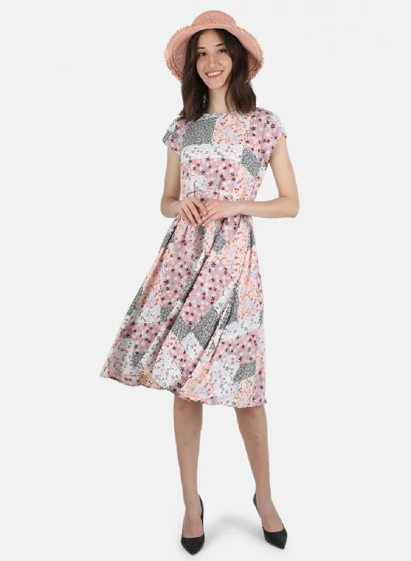 Women Pink Printed Dress