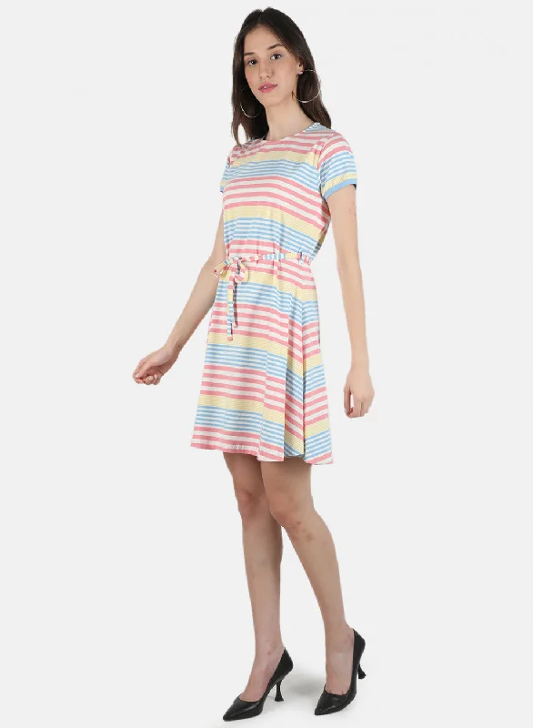 Women Pink Stripe Tunic