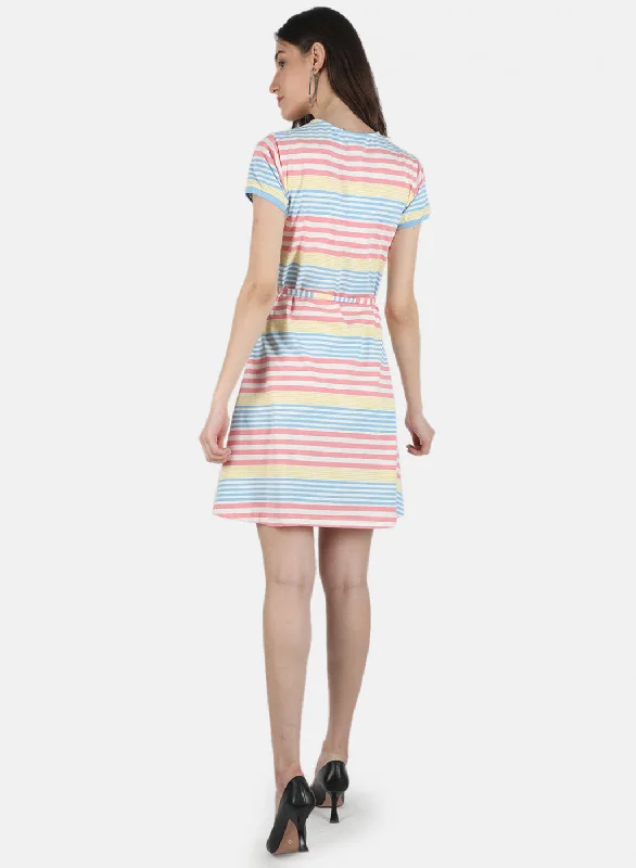 Women Pink Stripe Tunic