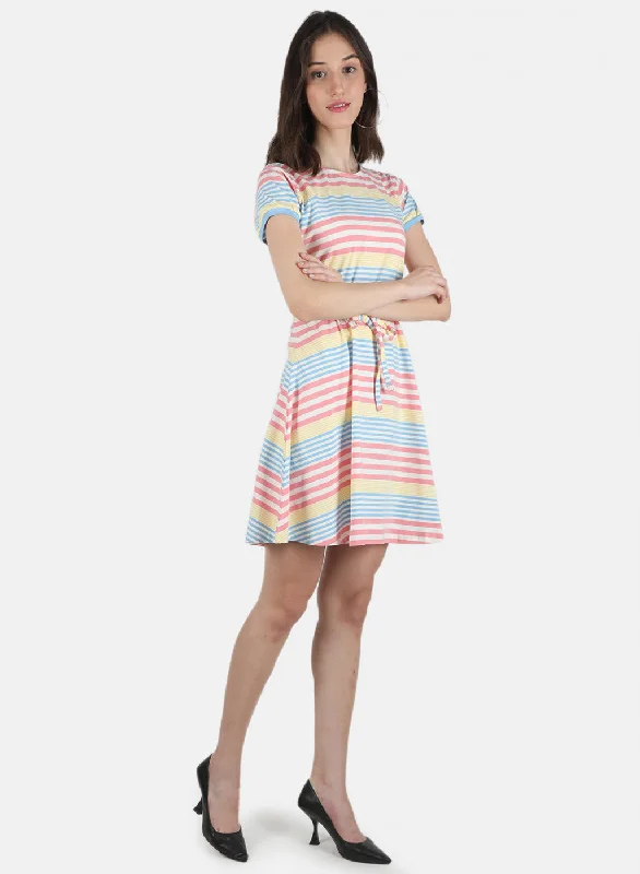 Women Pink Stripe Tunic