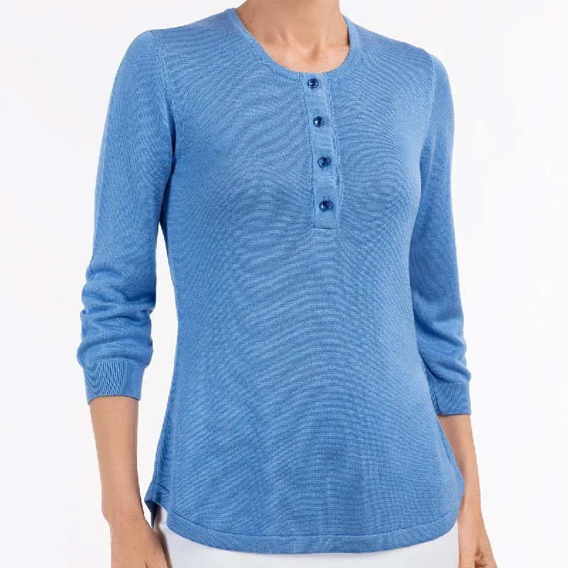 Silk Viscose Tunic in French Blue