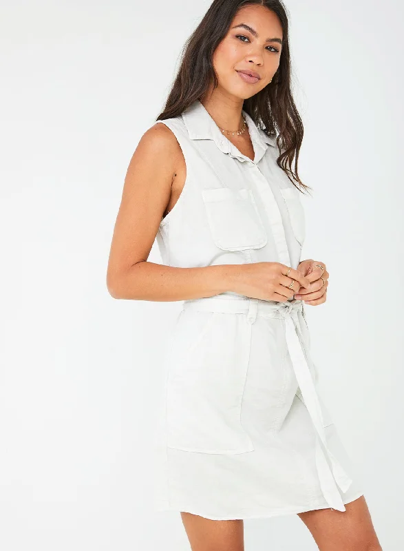 Sleeveless Seamed Mini Dress