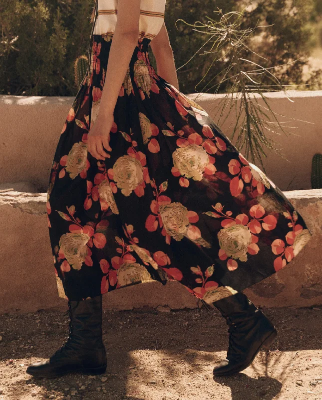 The Canary Skirt. -- Cabbage Rose Print