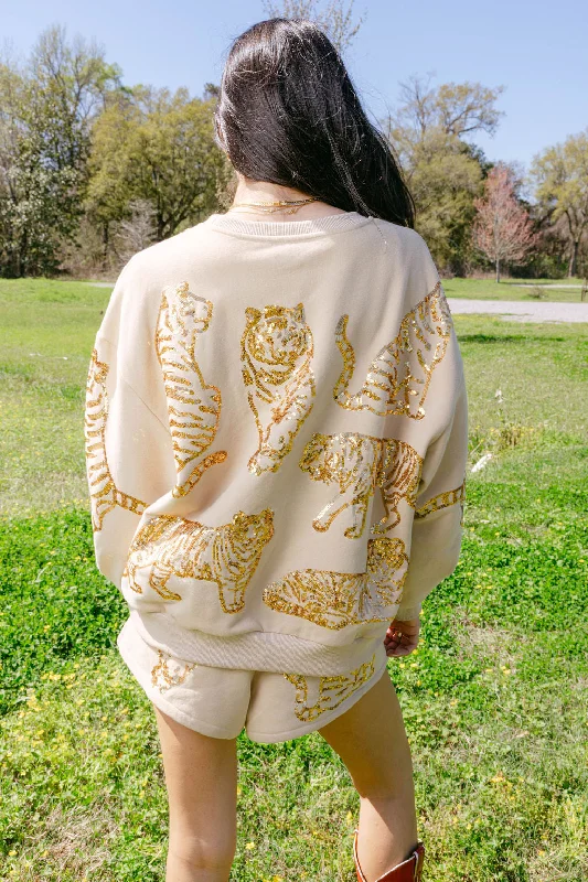 Beige & Gold All Over Tiger Short