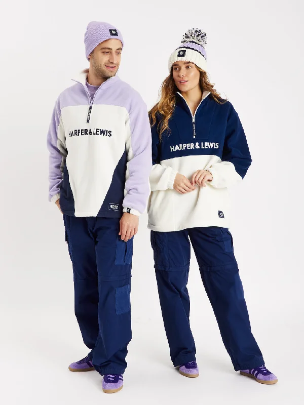 Berkley 1/4 Zip Fleece Navy & Cream