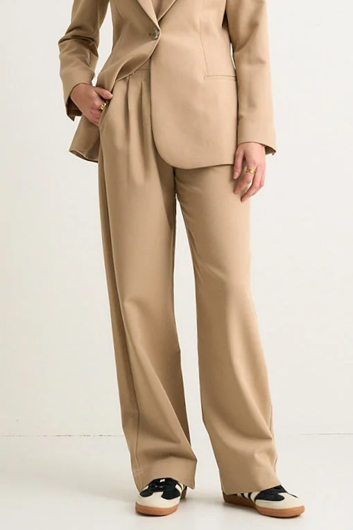 Sister Camel Textured Wide Leg Pants