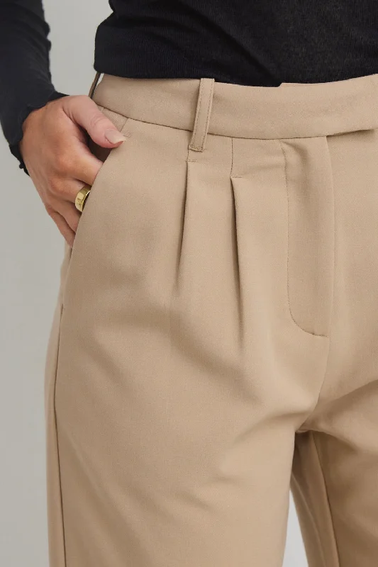 Sister Camel Textured Wide Leg Pants