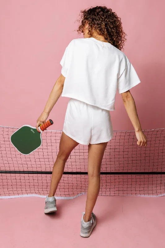 White Pickle Ball Short