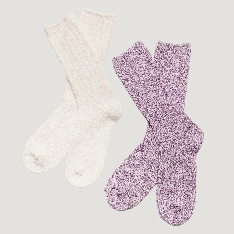 Women's Polyblend Ragg Crew Socks - 2 Pack