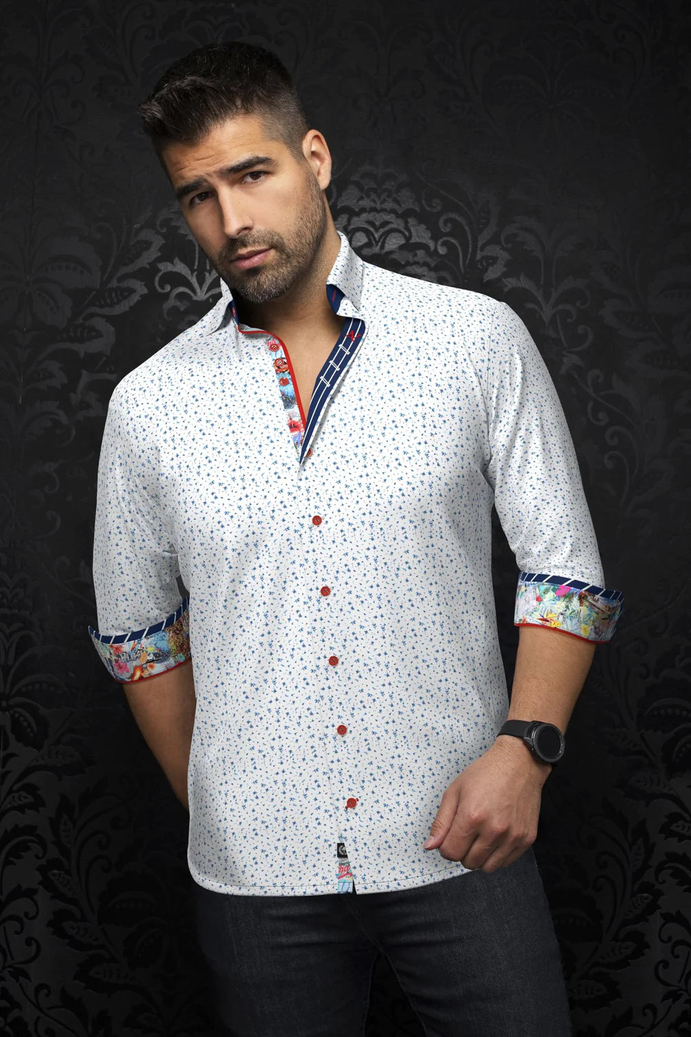 Au Noir Gardenia White Sport Shirt VO-000674