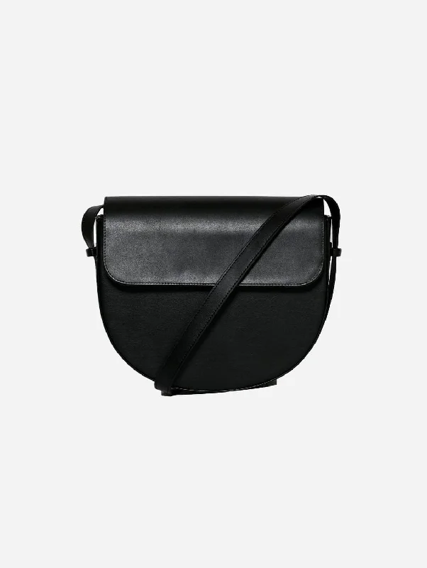 Chanme Vegan Leather Shoulder Bag | Black