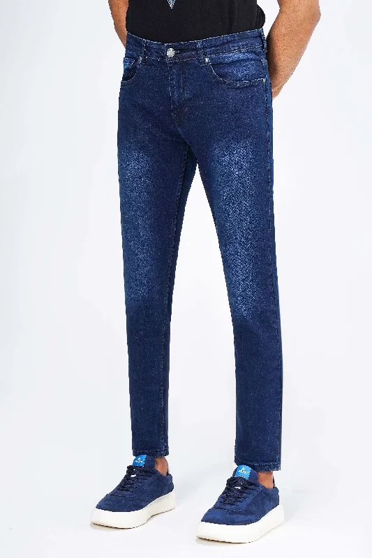 SLIM LEG DENIM JEANS NAVY BLUE