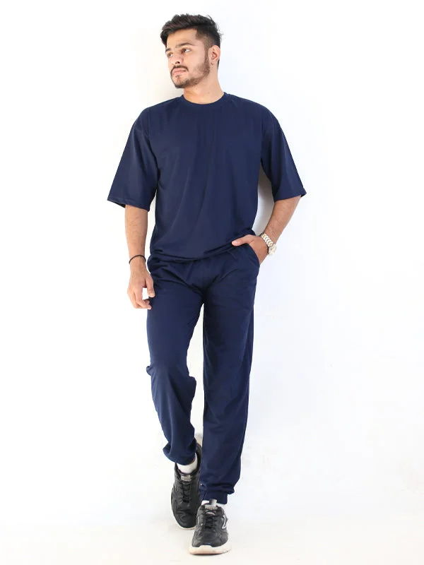 SN Men's Plain Track Suit Dark Blue