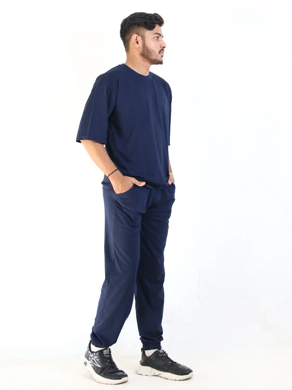 SN Men's Plain Track Suit Dark Blue