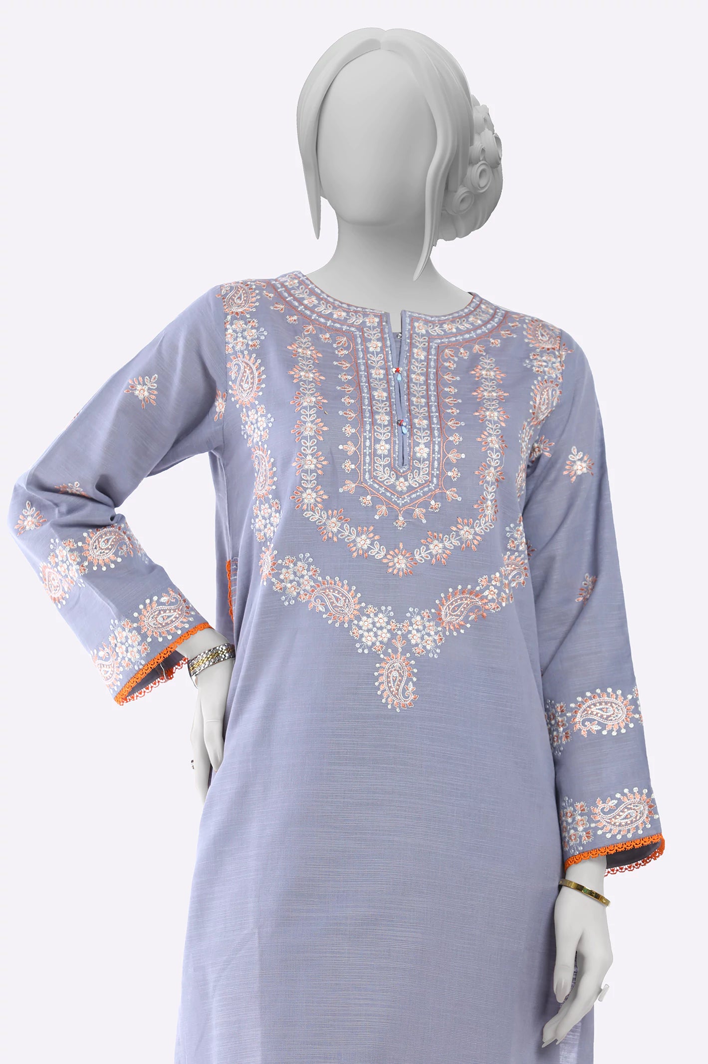 Grey Embroidered 2PC