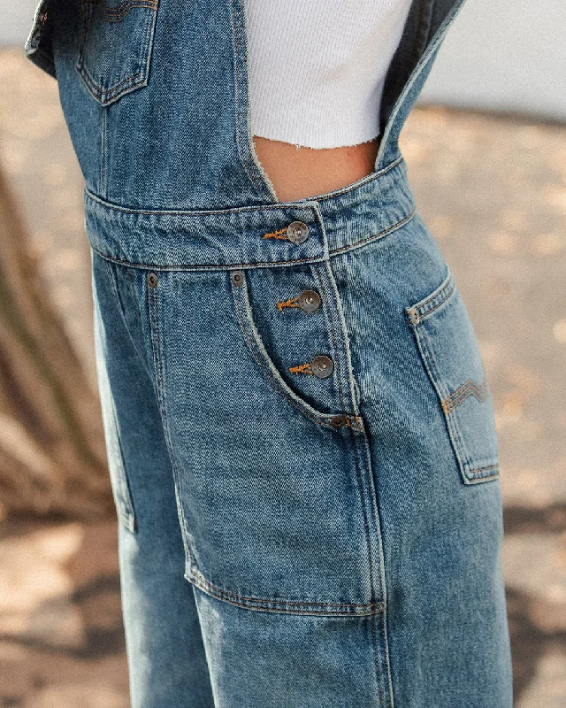 Dexy Dungarees - Washed Denim