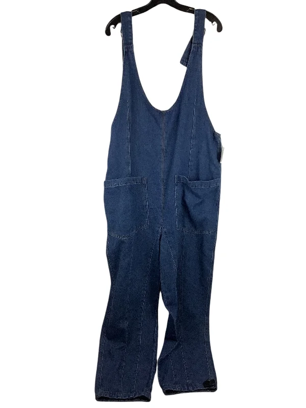 Overalls By Clothes Mentor In Blue Denim, Size: L