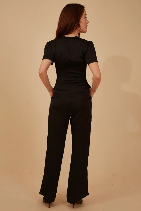 Silkwood Corrie Jumpsuit in Black