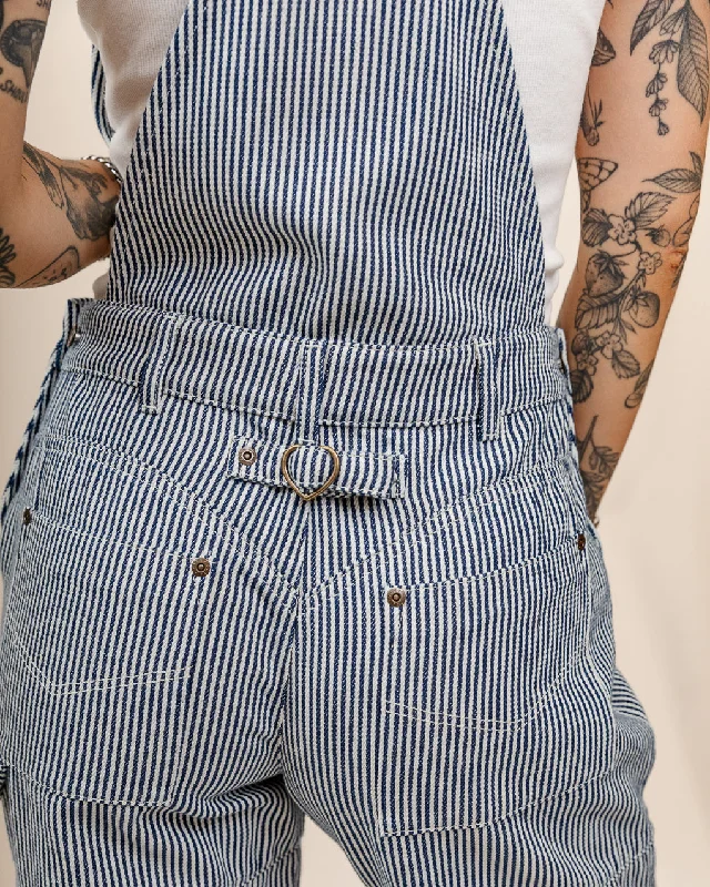 Railroad Dungarees - Indigo Hickory Stripe