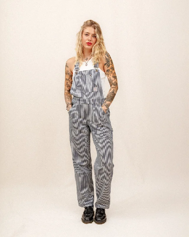 Railroad Dungarees - Indigo Hickory Stripe