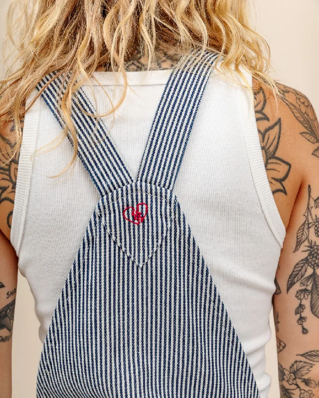 Railroad Dungarees - Indigo Hickory Stripe