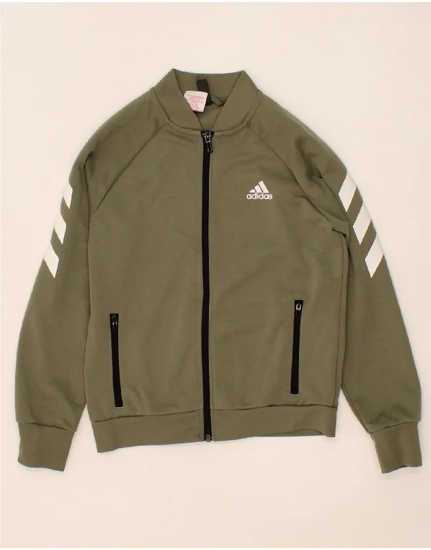 Waterproof Men's ParkasADIDAS Boys Tracksuit Top Jacket 9-10 Years Khaki Cotton