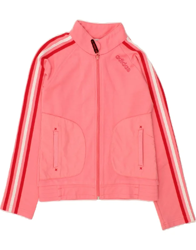 Stylish Men's Biker JacketsADIDAS Girls Tracksuit Top Jacket 11-12 Years Pink Cotton