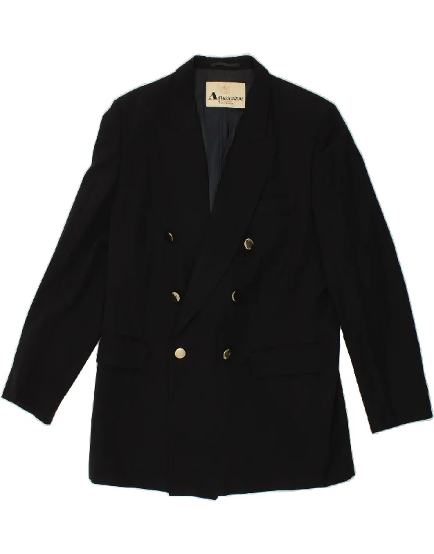 Men's Coats with Adjustable SleevesAQUASCUTUM Mens Double Breasted Blazer Jacket UK 38 Medium Navy Blue Wool Men's Coats with Adjustable SleevesAQUASCUTUM Mens Double Breasted Blazer Jacket UK 38 Medium Navy Blue Wool