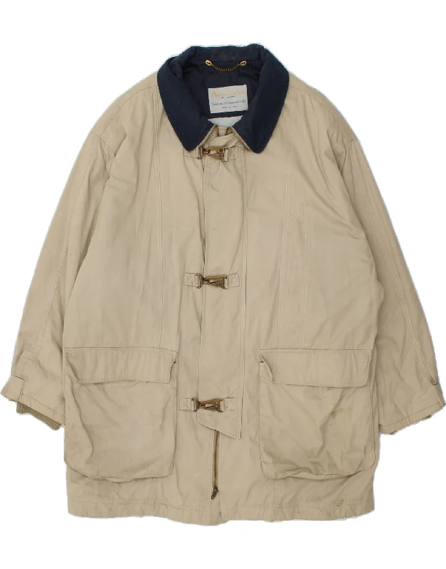 Men's Coats with Tactical FeaturesAQUASCUTUM Mens Utility Jacket UK 46 3XL Beige