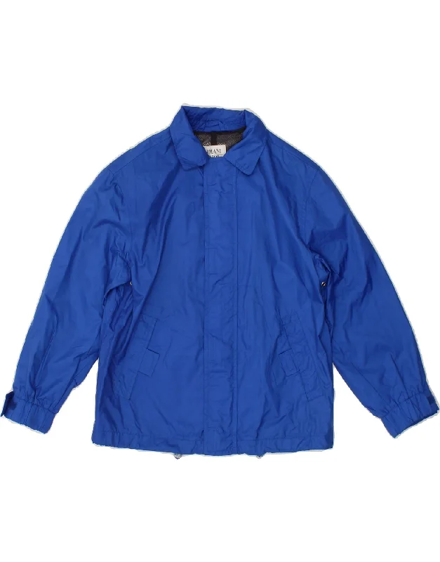 Men's Coats with Chest PocketsARMANI JUNIOR Boys Rain Jacket 7-8 Years Blue Polyamide Men's Coats with Chest PocketsARMANI JUNIOR Boys Rain Jacket 7-8 Years Blue Polyamide