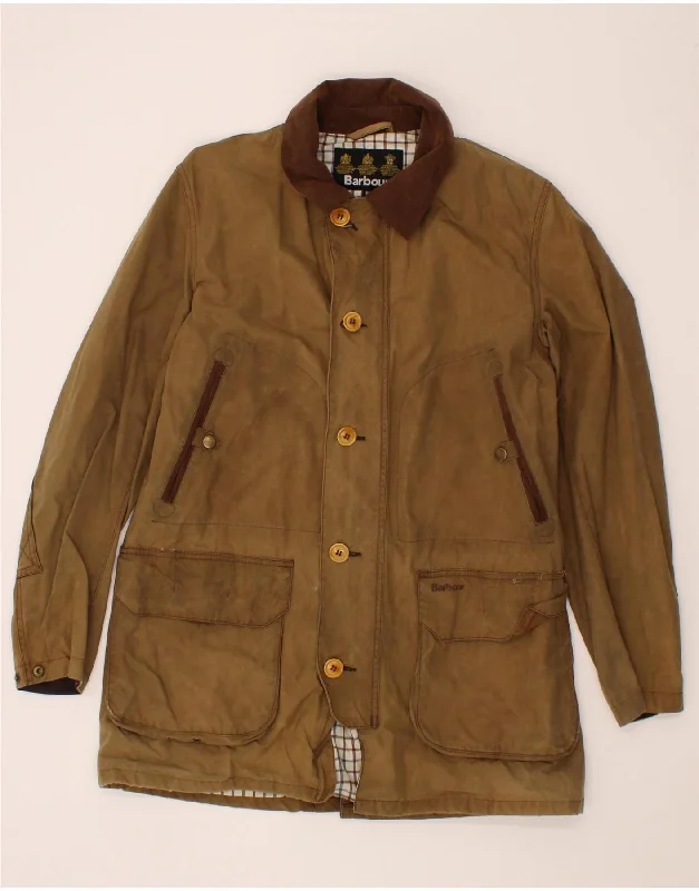 Men's Coats for Winter CampingBARBOUR Mens Waxed Cotton Jacket UK 38 Medium Brown