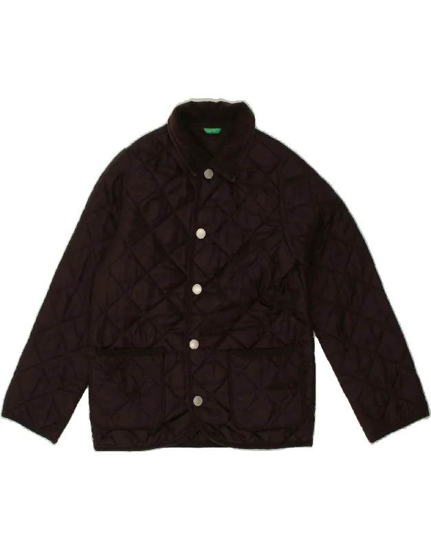 Men's Coats with Multi-Pocket DesignBENETTON Boys Quilted Jacket 9-10 Years Brown