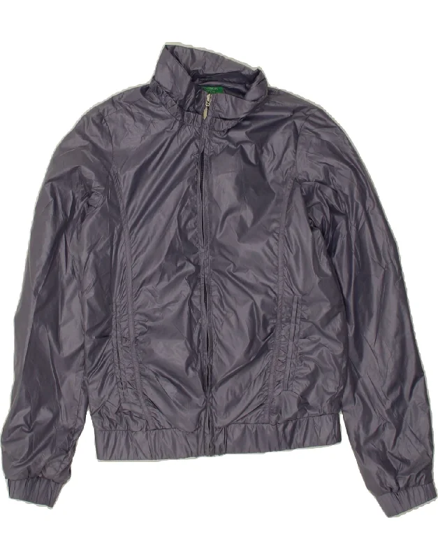 Men's Coats with Adjustable SleevesBENETTON Girls Bomber Jacket 11-12 Years 2XL Navy Blue Polyamide Men's Coats with Adjustable SleevesBENETTON Girls Bomber Jacket 11-12 Years 2XL Navy Blue Polyamide
