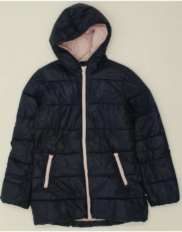 Affordable Men's Winter CoatsBENETTON Girls Hooded Padded Jacket 10-11 Years XL Navy Blue Polyester Affordable Men's Winter CoatsBENETTON Girls Hooded Padded Jacket 10-11 Years XL Navy Blue Polyester