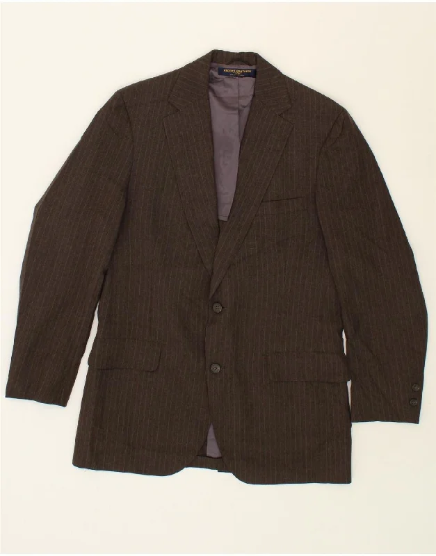 Men's Coats with Down InsulationBROOKS BROTHERS Mens 346 2 Button Blazer Jacket IT 46 Small Brown Striped Men's Coats with Down InsulationBROOKS BROTHERS Mens 346 2 Button Blazer Jacket IT 46 Small Brown Striped