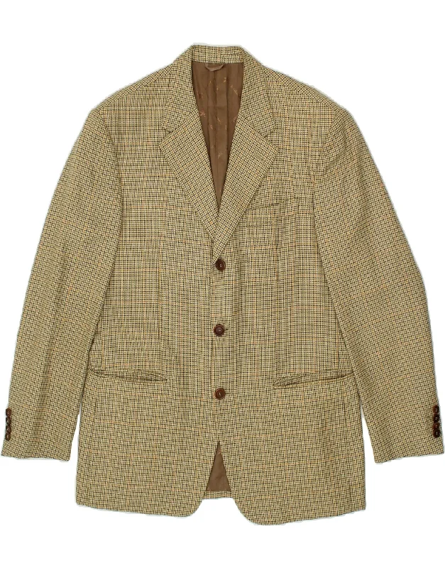 Men's Coats Made in the USABROOKSFIELD Mens 3 Button Blazer Jacket IT 50 Large Beige Houndstooth Men's Coats Made in the USABROOKSFIELD Mens 3 Button Blazer Jacket IT 50 Large Beige Houndstooth